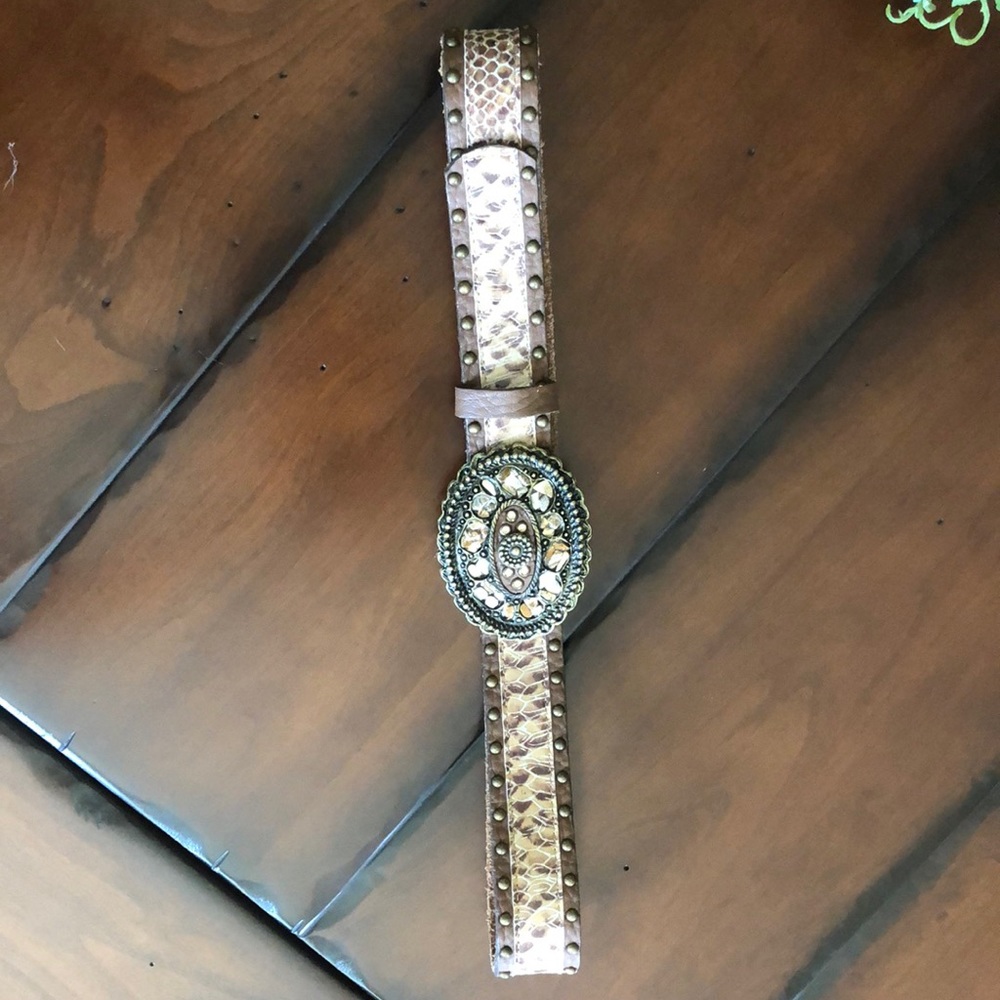 Vintage Leatherock Snakeskin Belt